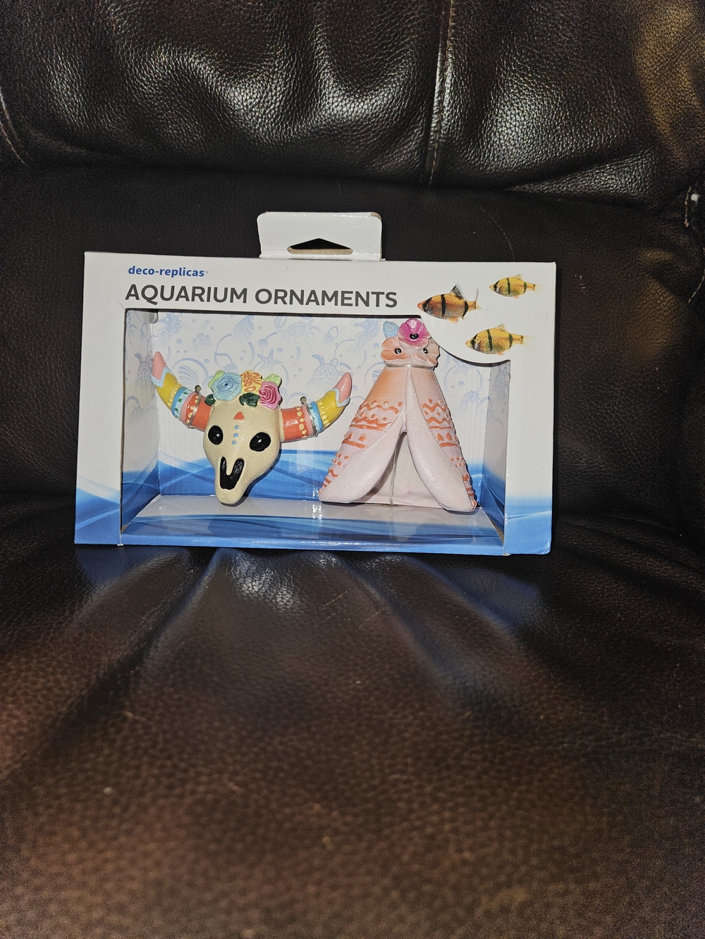 Pink and Multicolor Aquarium Ornaments - Decorative Fish Tank Set